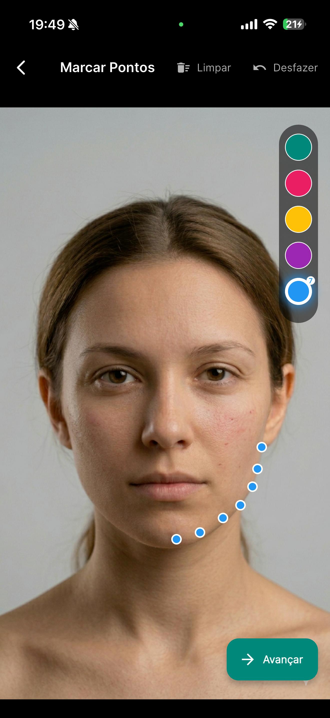 Marcação de pontos de aplicação diretamente na foto no app Lume
